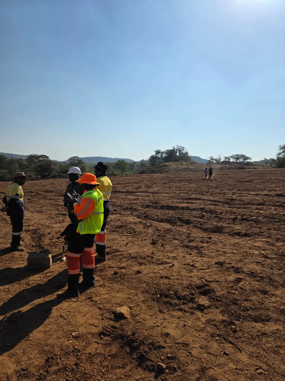 Site clearance and setting out