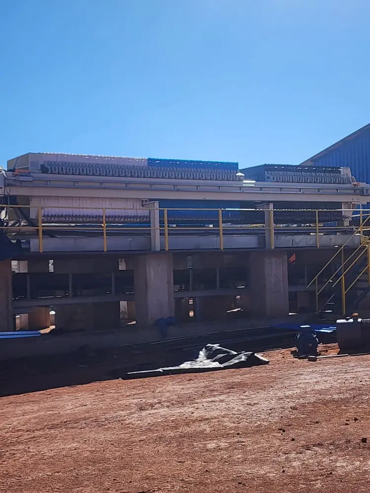Filtration and thickener area under construction