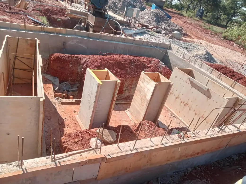 Equipment plinth formwork and foundation walls